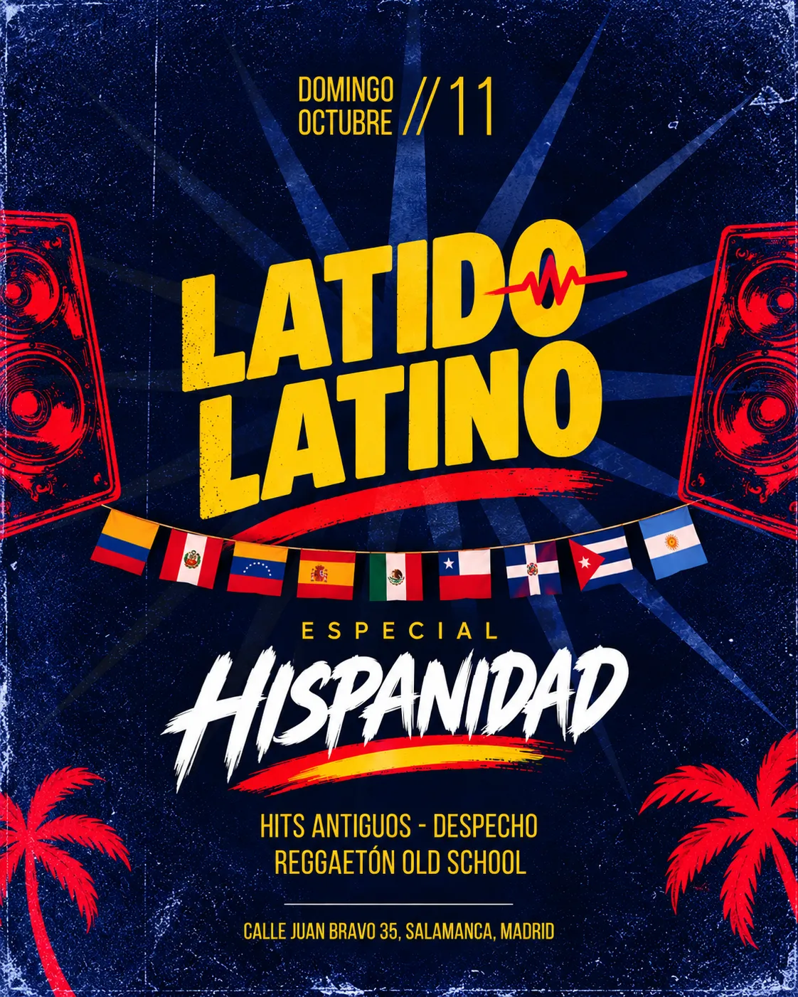 Flyer de LATIDO LATINO en CrisTo Social Club (Madrid), domingo 11 de octubre de 2026