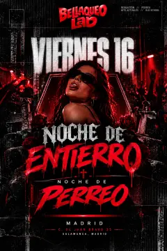 Flyer de NOCHE DE ENTIERRO - NOCHE DE PERREO en CrisTo Social Club (Madrid), viernes 16 de octubre de 2026