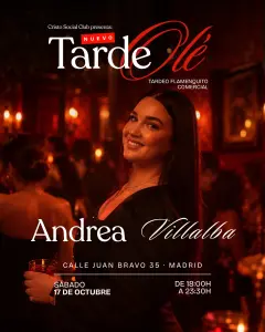 Flyer de TARDEOLÉ en CrisTo Social Club (Madrid), sábado 17 de octubre de 2026