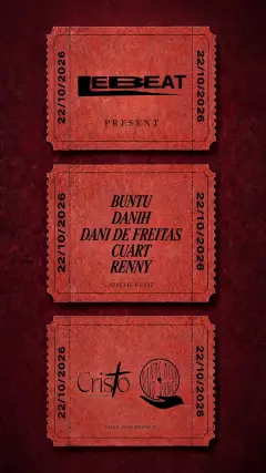 Flyer de LE BEAT x HDAD en CrisTo Social Club (Madrid), jueves 22 de octubre de 2026