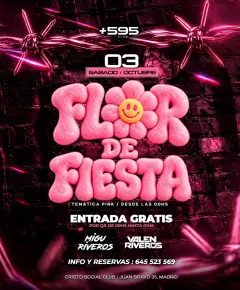 Flyer de +595 en CrisTo Social Club (Madrid), sábado 3 de octubre de 2026