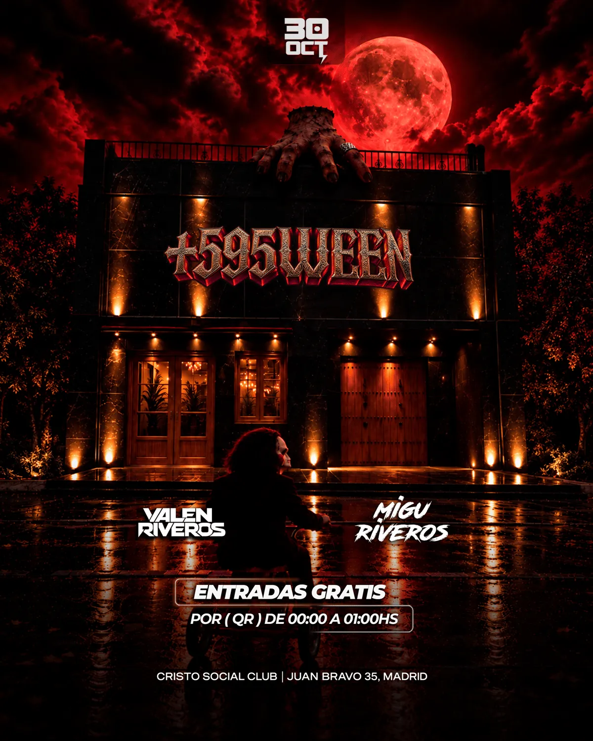 Flyer de HALLOWEEN +595 🎃 en CrisTo Social Club (Madrid), viernes 30 de octubre de 2026