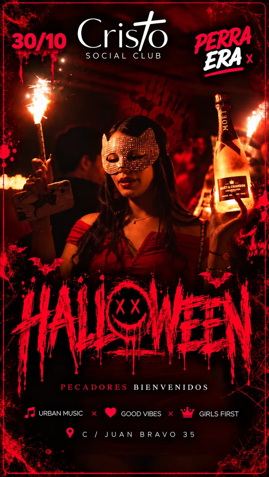 Flyer de HALLOWEEN 🎃 PERRA ERA en CrisTo Social Club (Madrid), viernes 30 de octubre de 2026