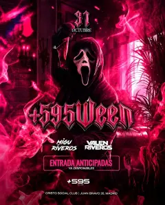 Flyer de HALLOWEEN 🎃 +595 en CrisTo Social Club (Madrid), sábado 31 de octubre de 2026