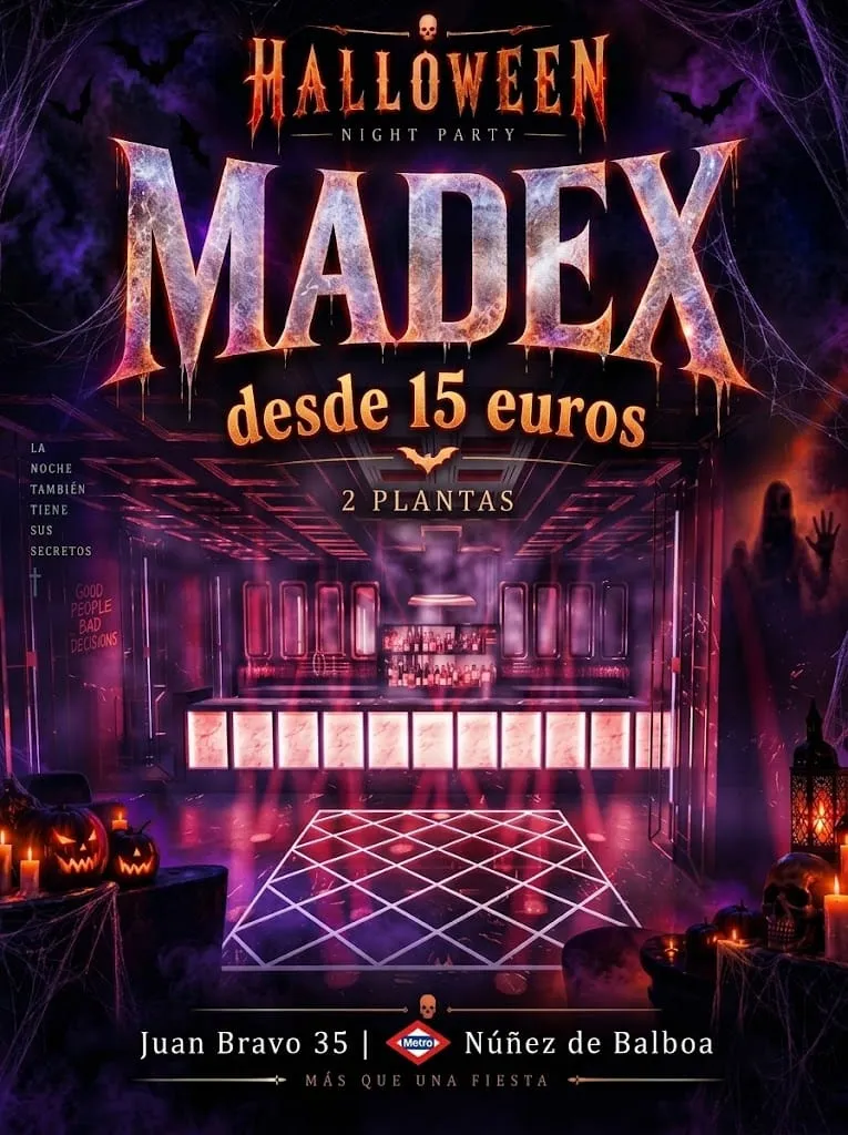 Flyer for HALLOWEEN 🎃 MADEX DESDE 15€ at CrisTo Social Club (Madrid), Saturday 31 October 2026