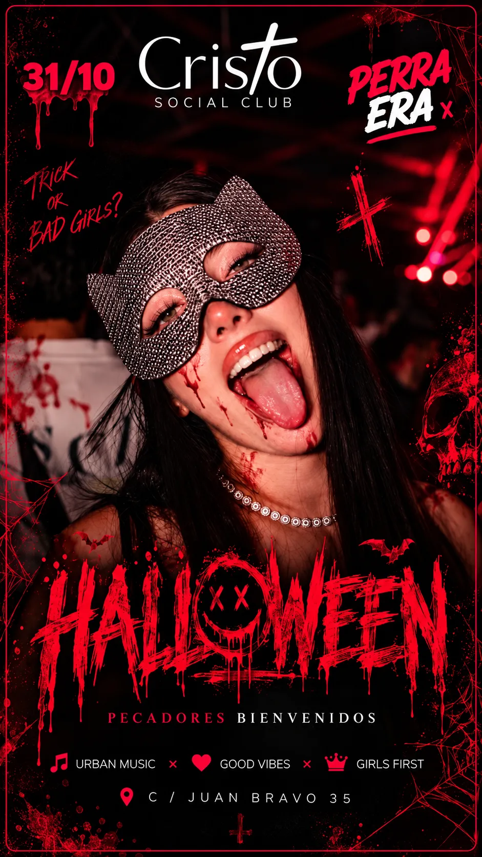 Flyer for HALLOWEEN 🎃 PERRAERA at CrisTo Social Club (Madrid), Saturday 31 October 2026