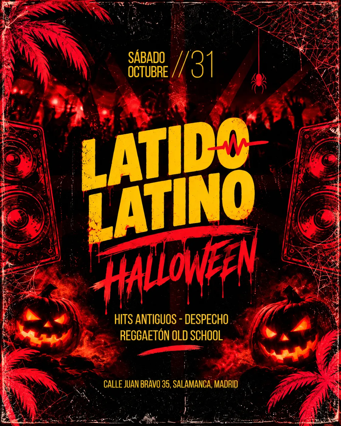 Flyer de LATIDO LATINO 🎃 en CrisTo Social Club (Madrid), sábado 31 de octubre de 2026