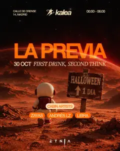 Flyer de PRE-HALLOWEEN KALEA en Etnia (Madrid), viernes 30 de octubre de 2026