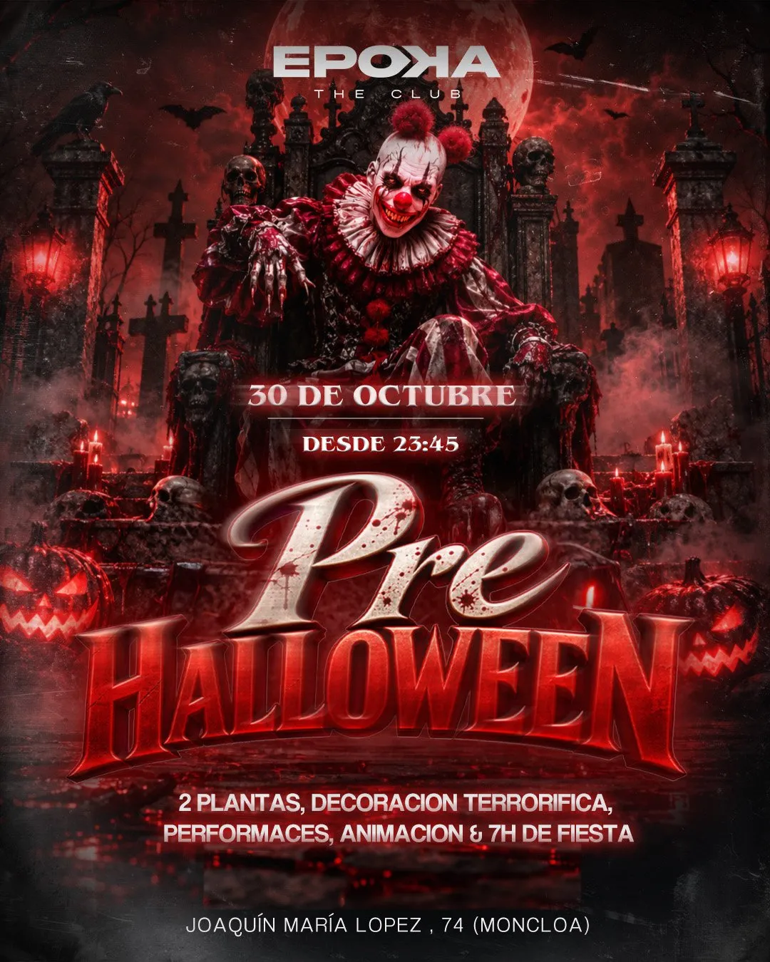 Flyer de EPOKA - PRE-HALLOWEEN en Epoka The Club (Madrid), viernes 30 de octubre de 2026
