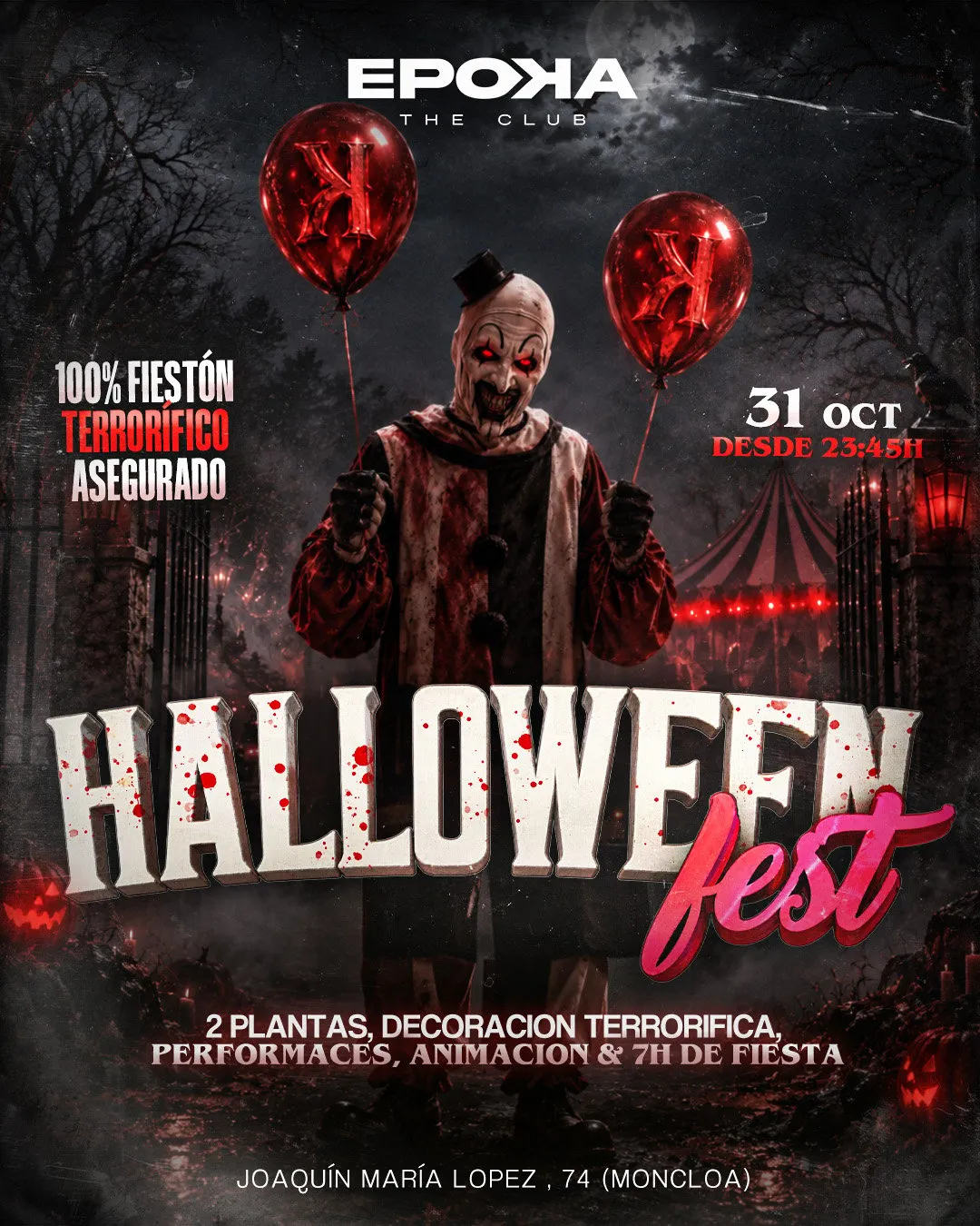 Flyer for HALLOWEEN FEST at Epoka The Club (Madrid), Saturday 31 October 2026