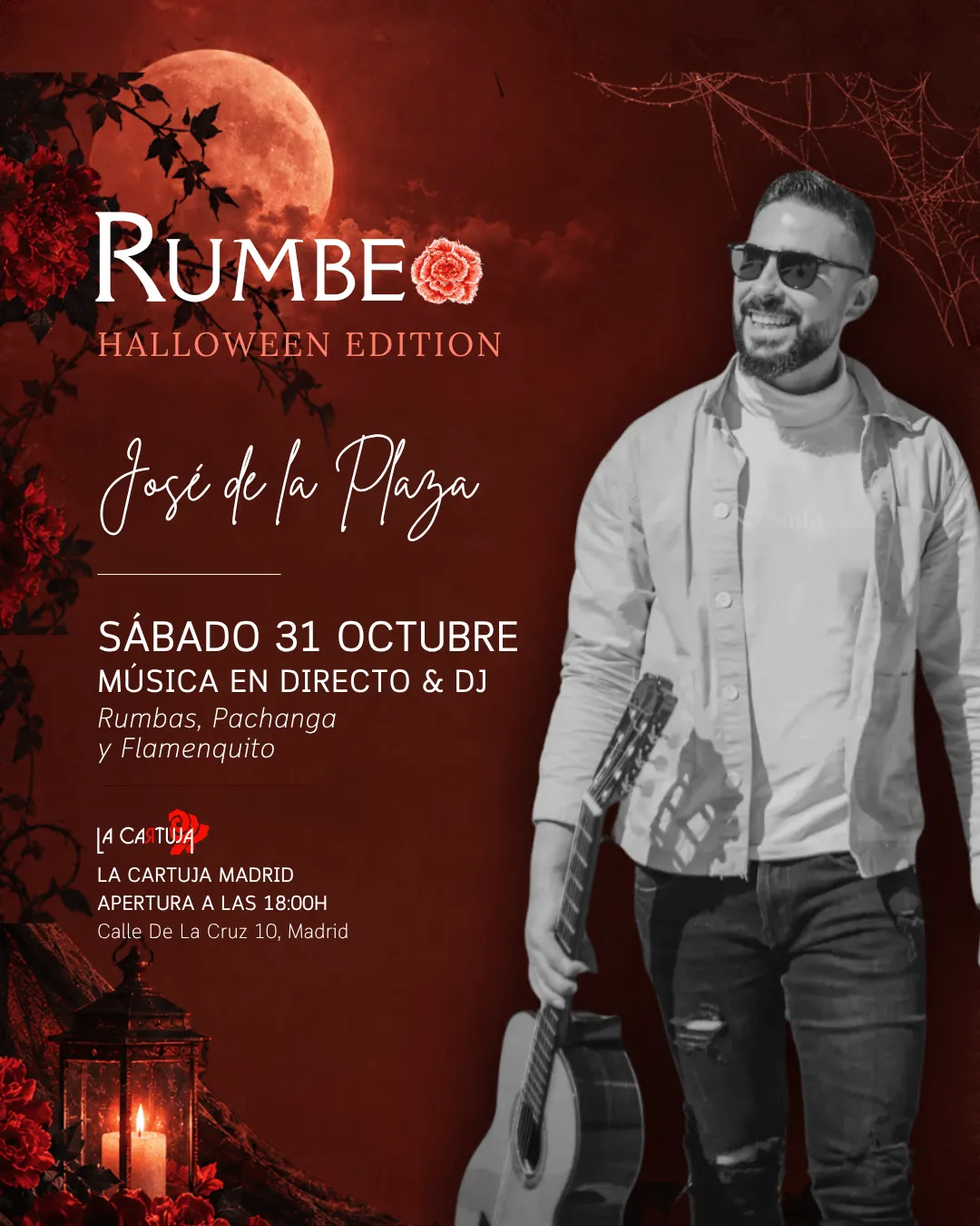Flyer de TARDEO RUMBEO HALLOWEEN EDITION en La Cartuja (Madrid), sábado 31 de octubre de 2026