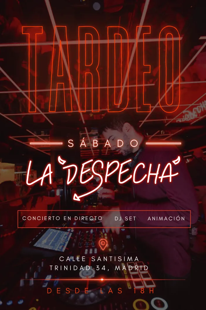 Flyer for TARDEO LA DESPECHÁ at La Despechá (Madrid), Saturday 3 October 2026