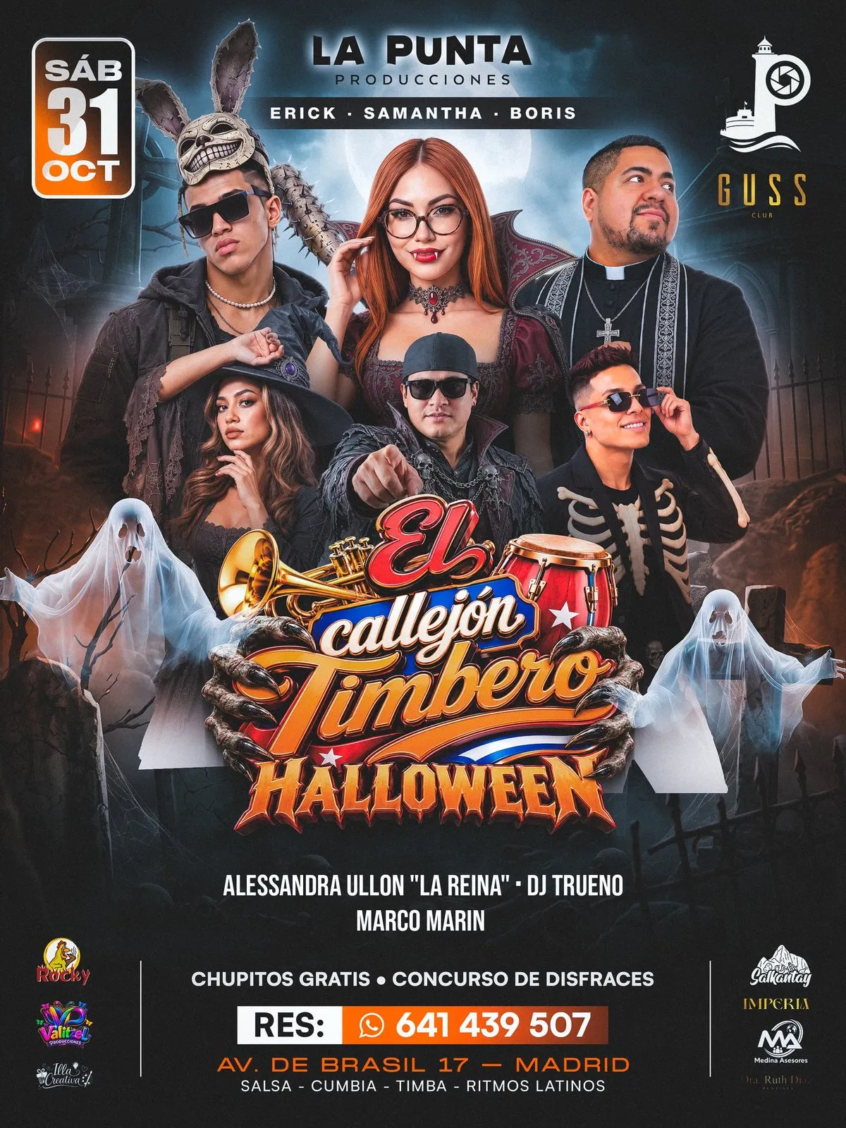 Flyer de EL CALLEJÓN TIMBERO HALLOWEEN en Guss Club (Madrid), sábado 31 de octubre de 2026