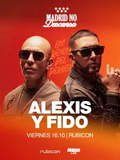 Flyer de VIERNES RUBICON X ALEXIS & FIDO en Madrid No Descansa (Madrid), viernes 16 de octubre de 2026