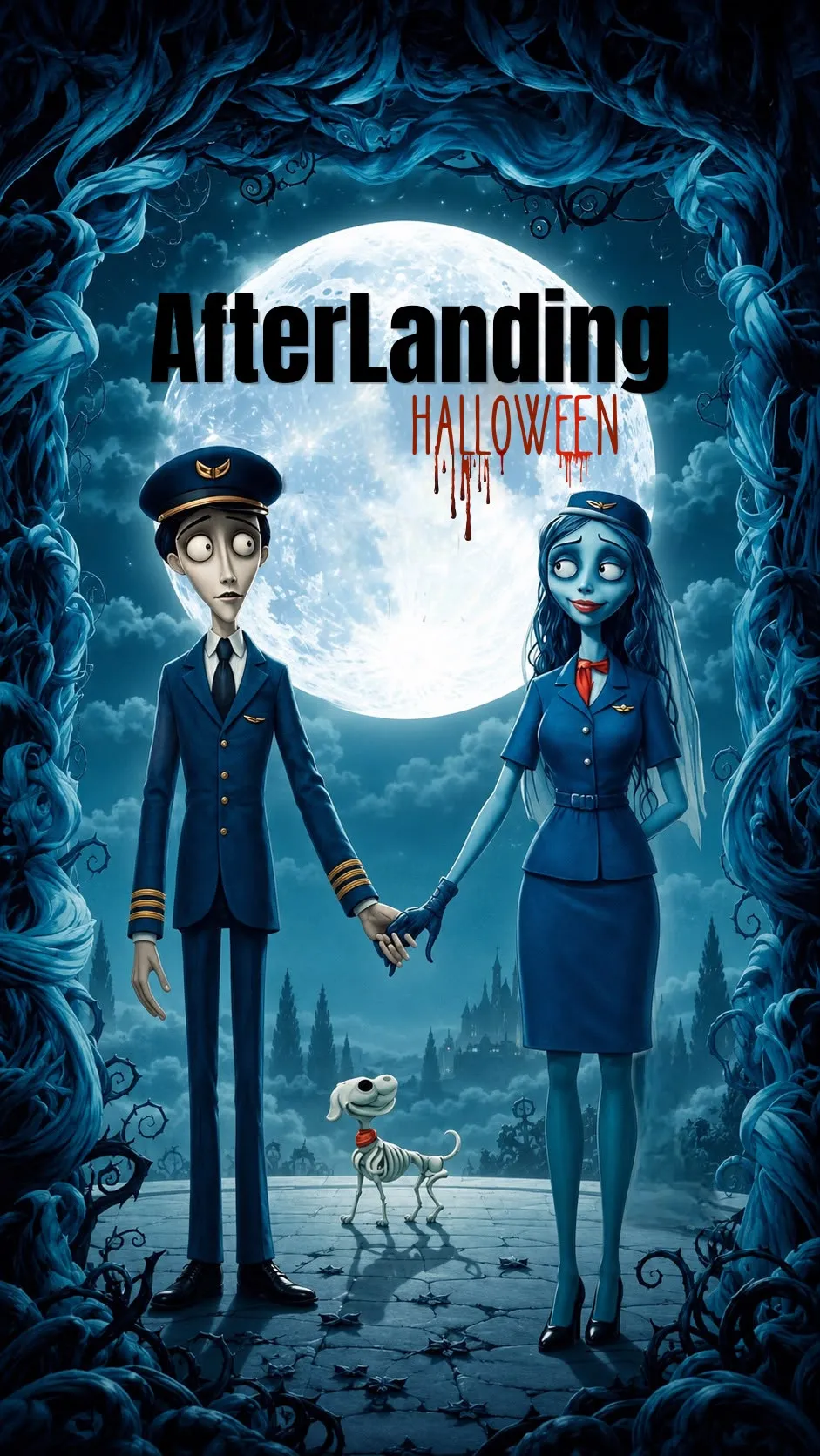 Flyer for AFTERLANDING HALLOWEEN at Madrid No Descansa (Madrid), Wednesday 28 October 2026