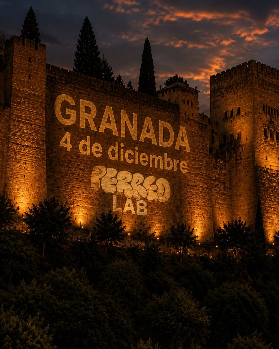 Flyer de PERREOLAB X GRANADA 10 en Madrid No Descansa (Madrid), viernes 4 de diciembre de 2026