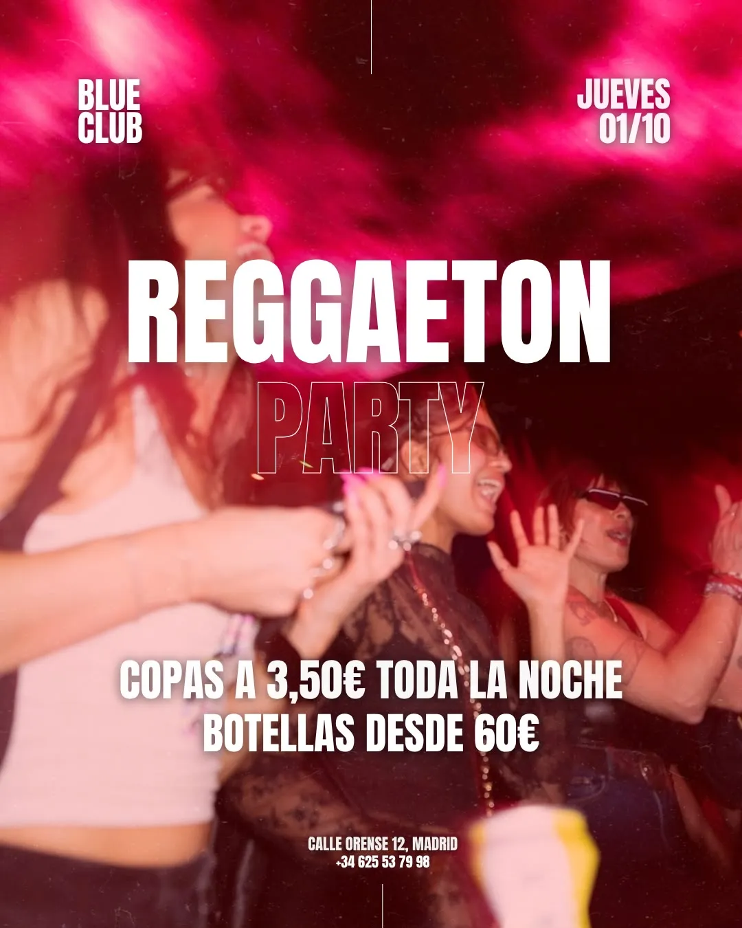Flyer de COPAS A 3,5€ en Blue Club (Madrid), jueves 1 de octubre de 2026