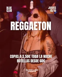 Flyer de COPAS A 3,5€ en Blue Club (Madrid), jueves 15 de octubre de 2026