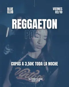 Flyer de COPAS A 3,5€ en Blue Club (Madrid), viernes 2 de octubre de 2026