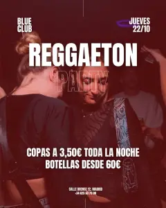 Flyer de COPAS A 3,5€ en Blue Club (Madrid), jueves 22 de octubre de 2026