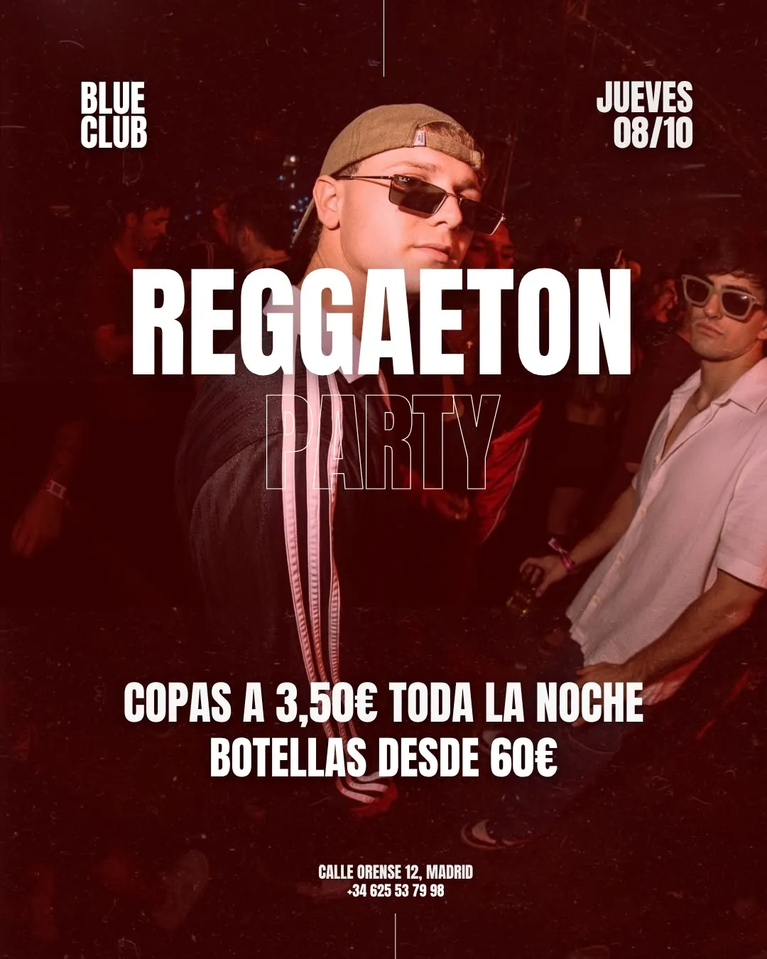 Flyer for COPAS A 3,5€ at Blue Club (Madrid), Thursday 8 October 2026