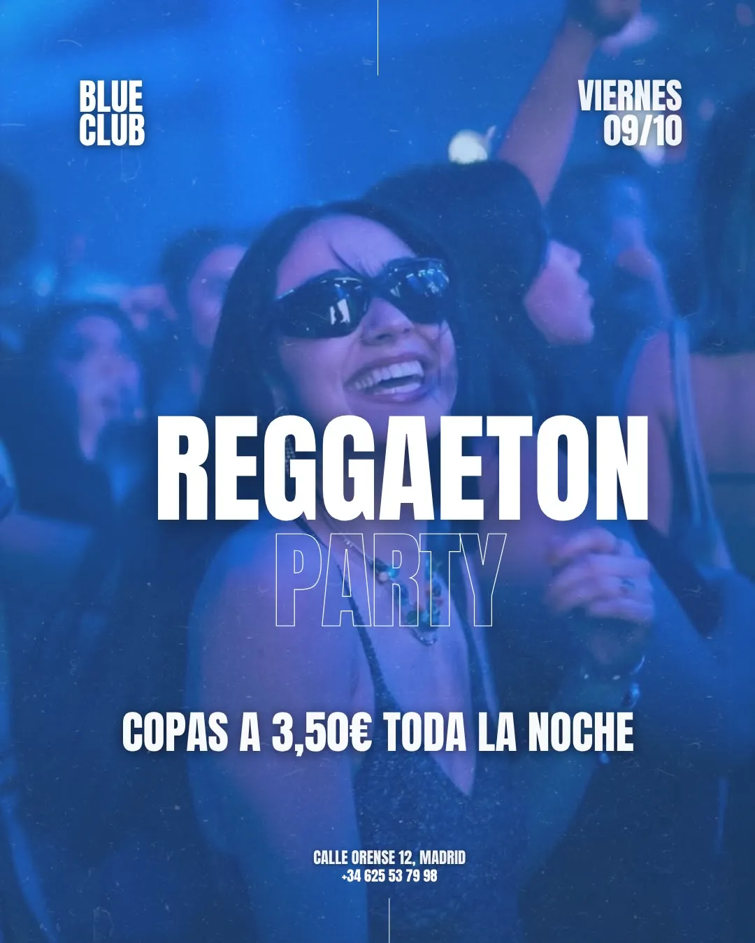 Flyer for COPAS A 3,5€ at Blue Club (Madrid), Friday 9 October 2026