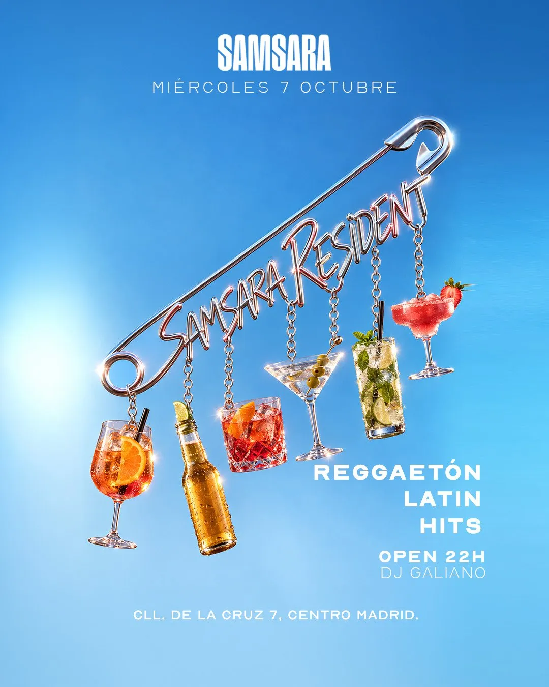 Flyer de SAMSARA RESIDENT en Samsara (Madrid), miércoles 7 de octubre de 2026