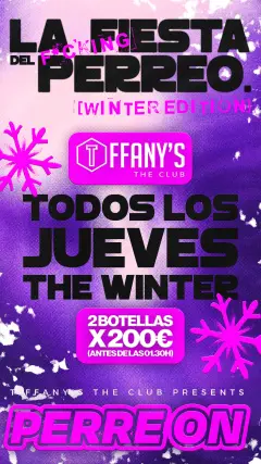 Flyer for PERRE ON BY TIFFANY’S THE CLUB at Tiffany's The Club (Madrid), Thursday 17 December 2026