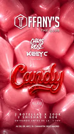 Flyer de CANDY AT TIFFANY’S en Tiffany's The Club (Madrid), lunes 19 de octubre de 2026