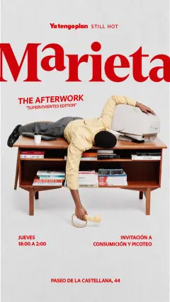 Flyer de Afterwork Marieta en Yatengoplan (Madrid), jueves 1 de octubre de 2026