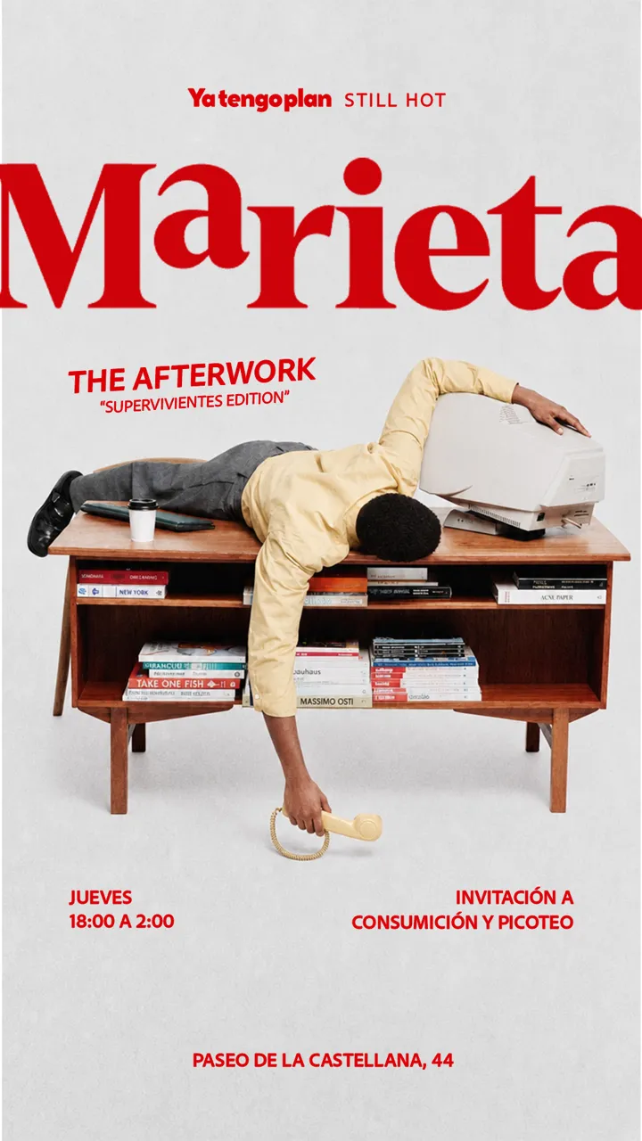 Flyer for Afterwork Marieta at Yatengoplan (Madrid), Thursday 1 October 2026
