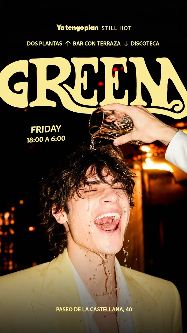 Flyer for Green Viernes at Yatengoplan (Madrid), Friday 16 October 2026