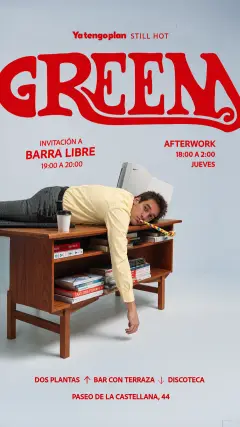 Flyer de Afterwork Green en Yatengoplan (Madrid), jueves 19 de noviembre de 2026