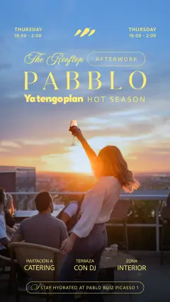 Flyer de Afterwork Pabblo Club en Yatengoplan (Madrid), jueves 19 de noviembre de 2026