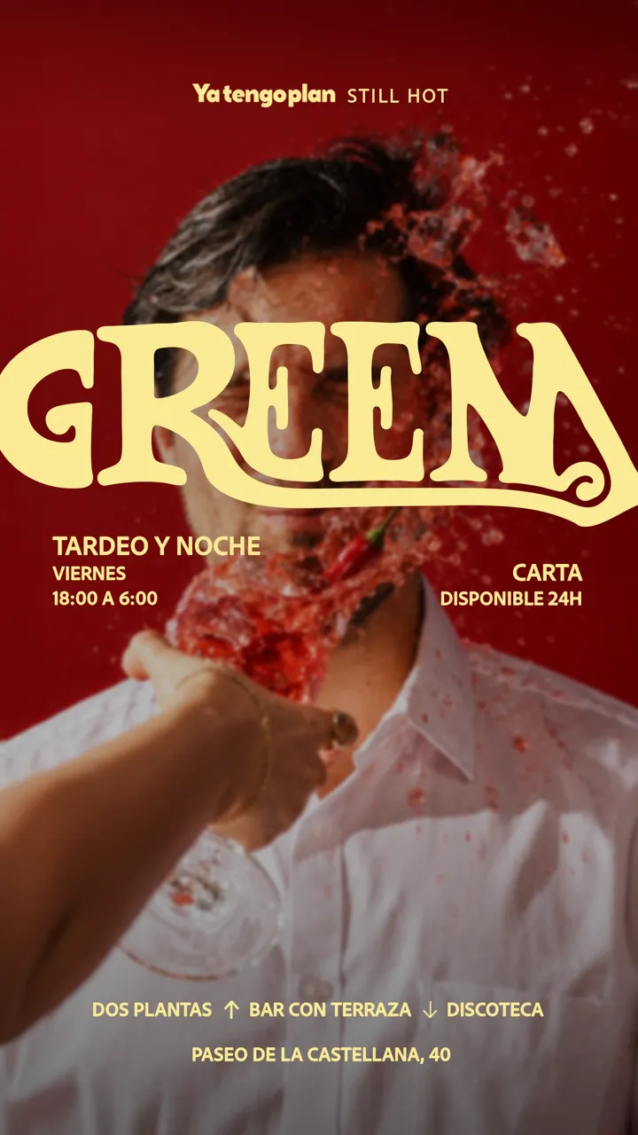 Flyer for Tardeo Green at Yatengoplan (Madrid), Friday 2 October 2026