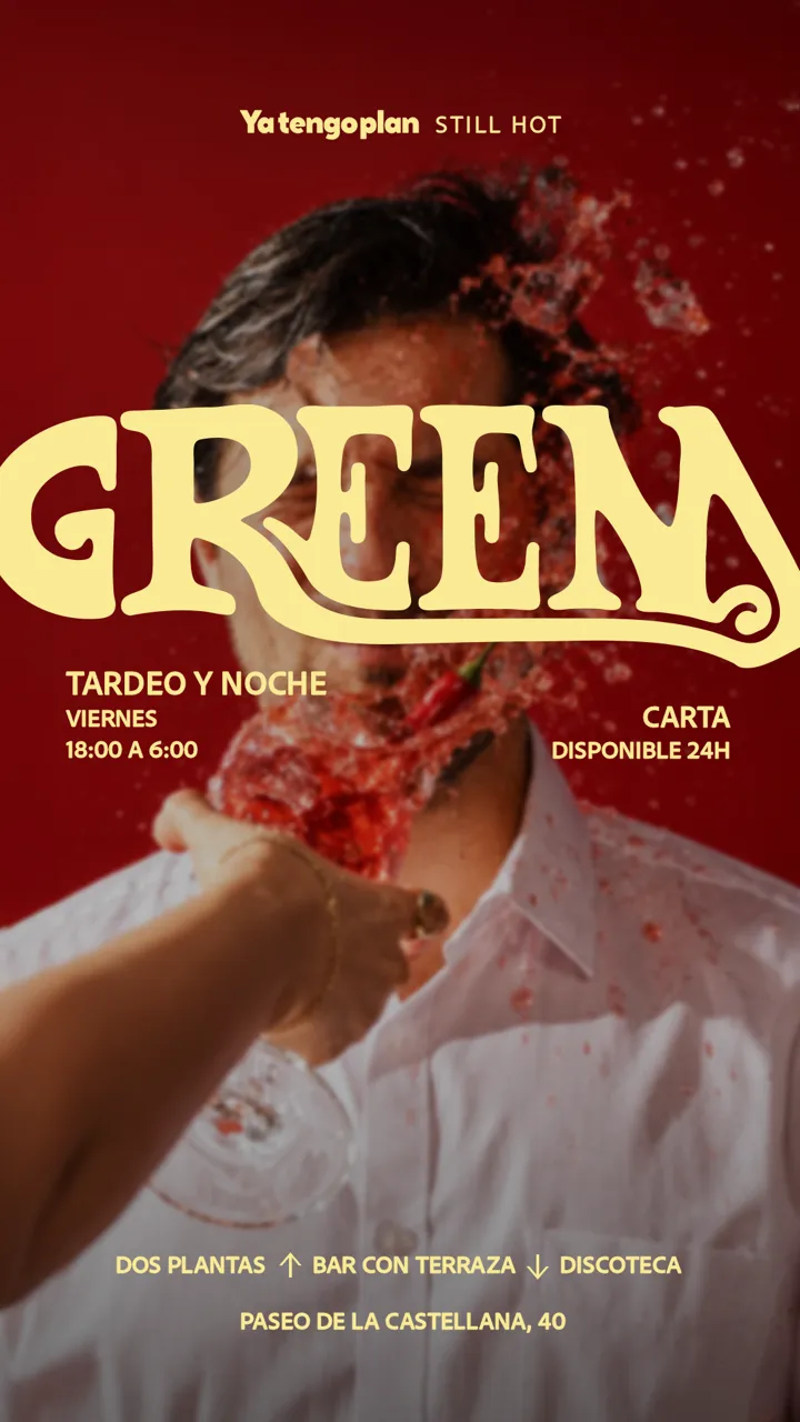 Flyer de Green Viernes en Yatengoplan (Madrid), viernes 30 de octubre de 2026
