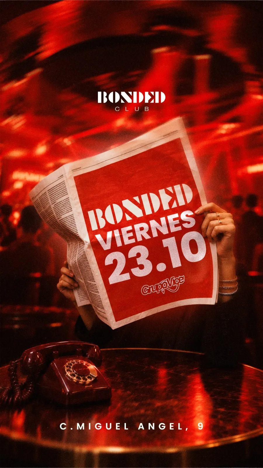 Flyer de Viernes BONDED en Bonded Club (Madrid), viernes 23 de octubre de 2026