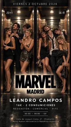 Flyer de MARVEL FRIDAYS en Marvel (Madrid), viernes 2 de octubre de 2026
