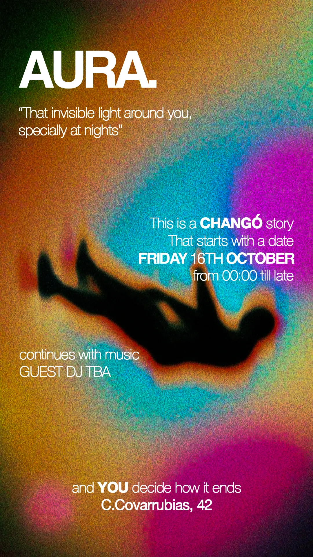 Flyer de AURA en Chango (Madrid), viernes 16 de octubre de 2026