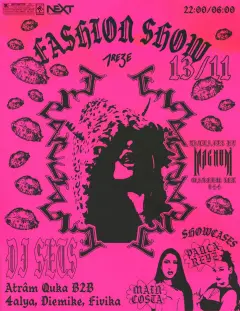 Flyer de TREZE FASHION SHOW en Next (Madrid), viernes 13 de noviembre de 2026