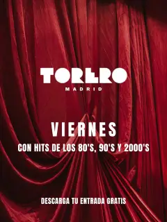 Flyer for TORERO DISCO at Torero (Madrid), Friday 2 October 2026