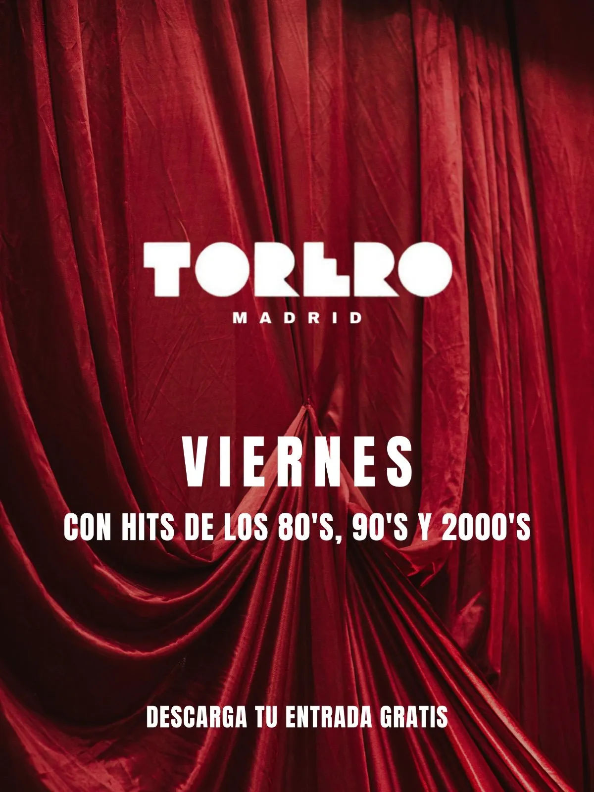 Flyer for TORERO DISCO at Torero (Madrid), Friday 2 October 2026