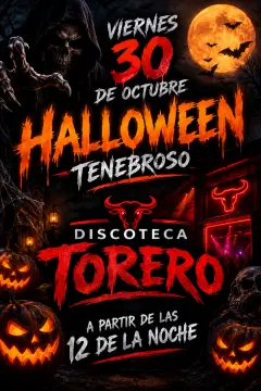 Flyer for TORERO DISCO at Torero (Madrid), Friday 30 October 2026