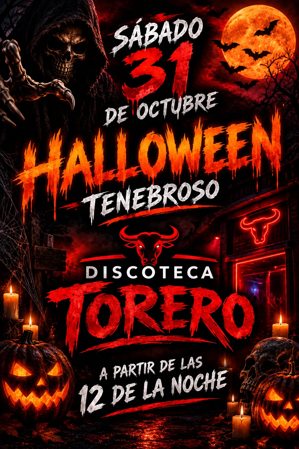 Flyer for TORERO DISCO at Torero (Madrid), Saturday 31 October 2026