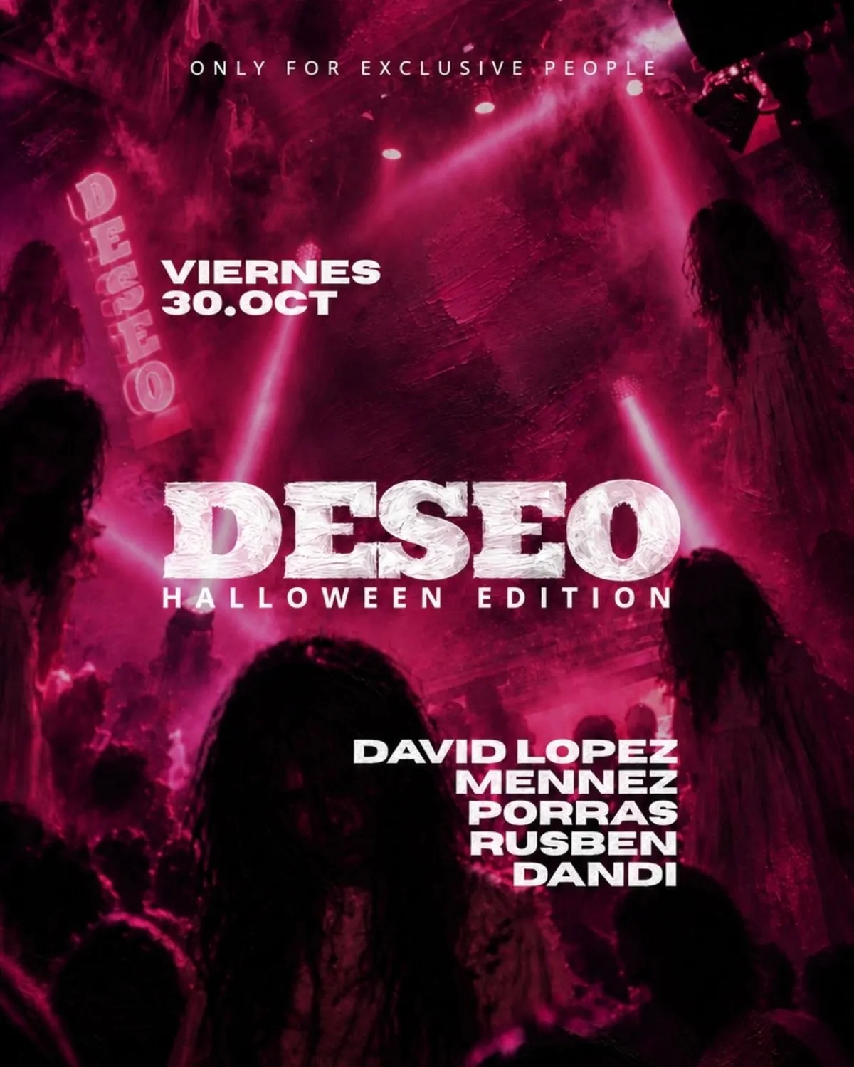 Flyer for DESEO HALLOWEEN (NAZCA CLUB) at Deseo (Madrid), Friday 30 October 2026