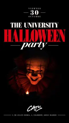 Flyer de VIERNES 30 oct Halloween CATS x BNM & ONLYNIGHTS en Cats (Madrid), viernes 30 de octubre de 2026